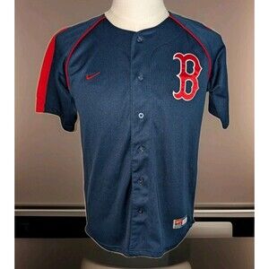 Vintage Nike BOSTON RED SOX Youth MLB Team Batting JERSEY Large 16/18